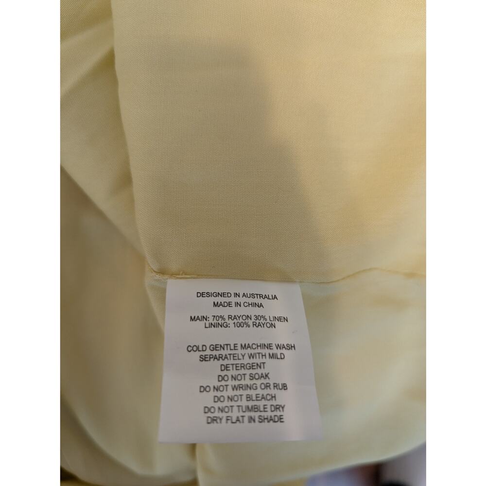 Sleeveless Button-Front Mini Dress in Lemon Yellow - Picture 8 of 8